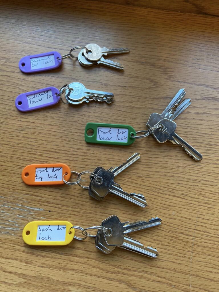 labelled keys